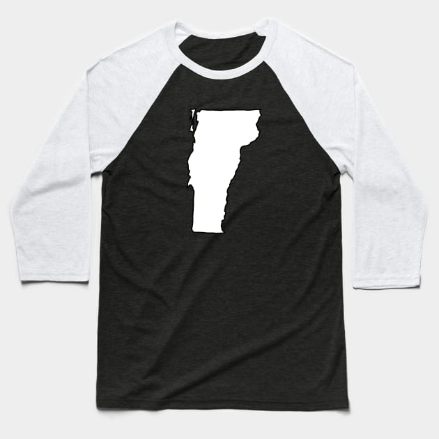 Vermont - Blank Outline Baseball T-Shirt by loudestkitten